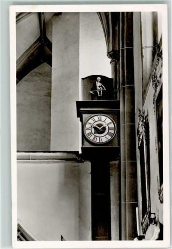 Altötting Schniter Tod in der Kirche Stiftskirche Uhr AK