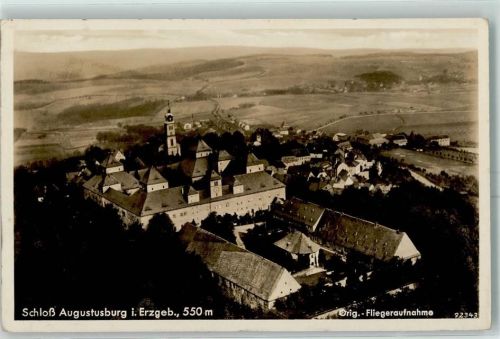 Augustusburg Fliegeraufnahme Schloss