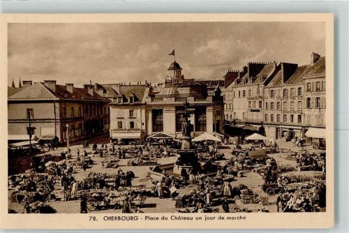 Cherbourg-Octeville Marktszene Denkmal