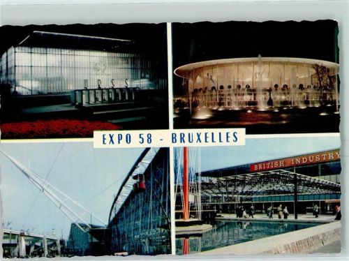 EXPO 1958 Nr. 26 Pavillon der URSS, USA, France AK