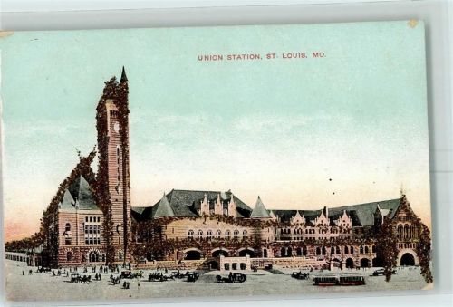 St. Louis Union Station Bahnhof Straßenbahn AK