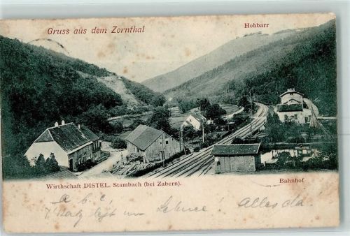 Saverne 1899 Bahnhof Gasthaus Disteö