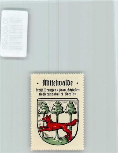 Neumittelwalde Vignette Wappen Kaffee Hag 1920-1940 Fuchs