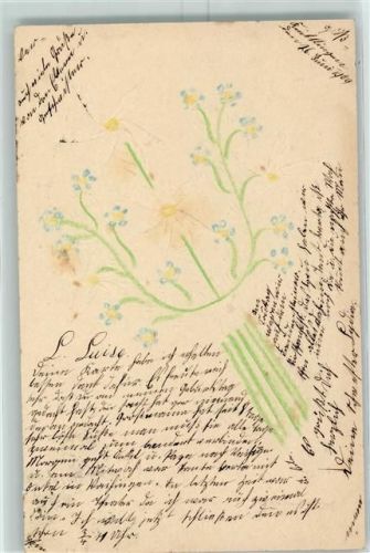 1900 handgemalt Blumen AK