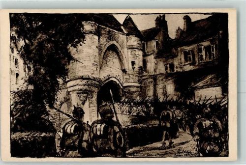 Laon Feldpost WK I sign. Karl Lotze Porte d´Ardon