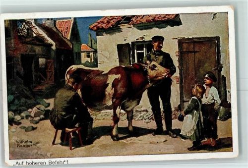 1917 WK I sign. Wilhelm Rögge Milch von der Kuh