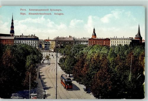 Riga Straßenbahn Alexanderboulevard