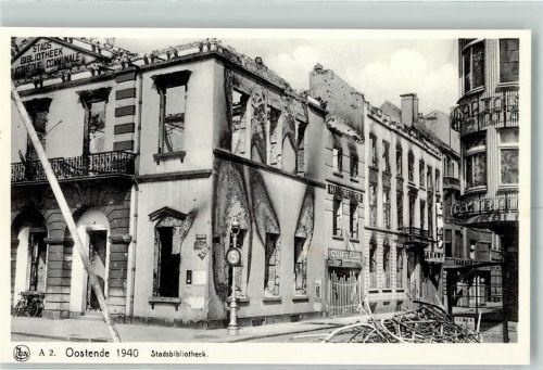 Ostende zerstörte Gebäude 1940