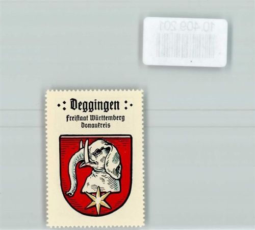 Deggingen Vignette Wappen Kaffee Hag ca 1920-1940