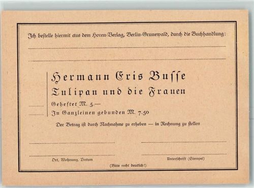 Tulipan und die Frauen Bücherzettel Bibliothek