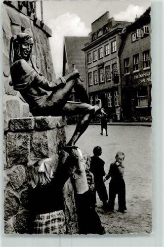 Mölln 1961 Till Euslenspiegel Brunnen AK