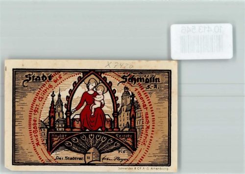 Schmölln Notgeld Heilige mit Kind