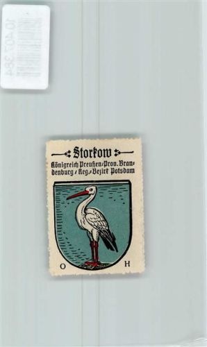 Storkow Vignette Wappen Kaffee Hag 1920-1940 Storch