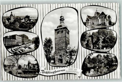 Recklinghausen Markt Auto Rathaus Engelsburg Stadtgarten Petruskirche