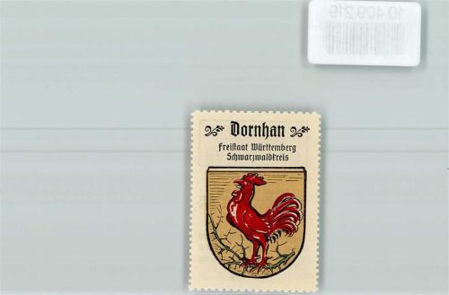 Dornhan Vignette Wappen Kaffee Hag ca 1920-1940 Roter Hahn