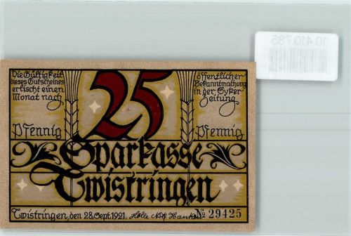 Twistringen Notgeld Bauer