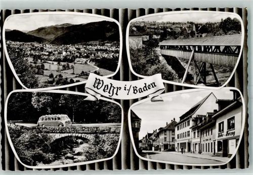 Wehr Holzbrücke Reisebus