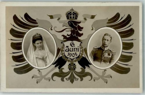 1905 6. Juni 1905 Vermählung AK