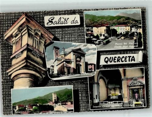 Querceta Chiesa Madonna Lauretana Piazza del Mercato sfondo Alpi Apuane