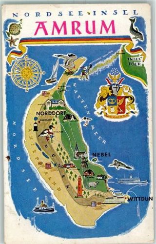 Wittdün Orientierungskarte Insel Amrum