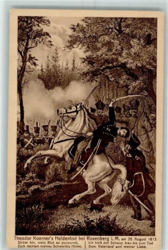 Rosenow 1813 Theodor Koerner`s Heldentod