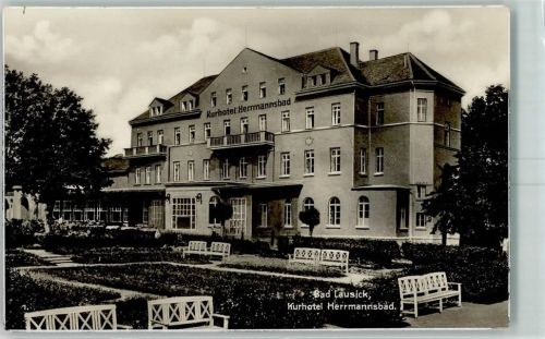Bad Lausick Kurhotel Hermannsbad Garten Ruhebänke