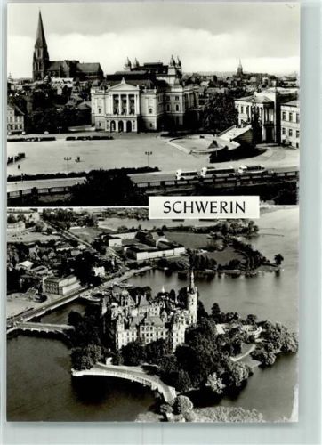 Schwerin Staatstheater Staatl. Museum Dom Schloß Fliegeraufnahme