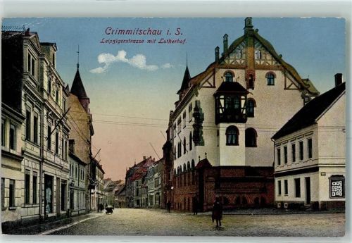 Crimmitschau Leipzigerstraße mit Lutherhof