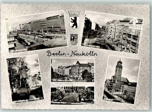 Neukölln Hermann Platz Jahn Park Denkmal Rathaus Doppeldeckerbus