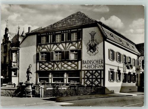 Bühl Hotel Badischer Hof Altenheim Fahne Heiligenstatue