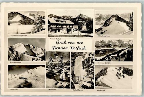 Langenwang Pension Rotfisch Riedbergerhorn Nebelhorn Sesselbahn Breitlachklamm Winter