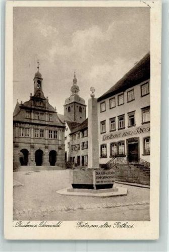 Buchen Altes Rathaus Gasthaus Gedenksäule