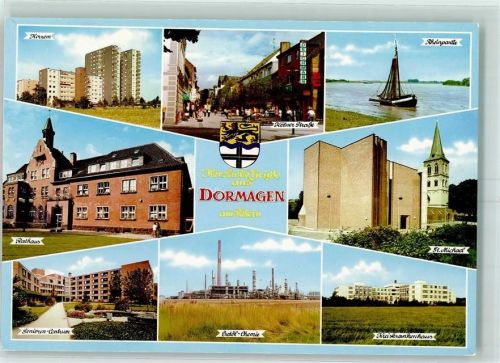 Dormagen Kölner Straße St. Michael Erdöl Chemie Senioren Centrum Kreiskrankenhaus Rathaus Schiff