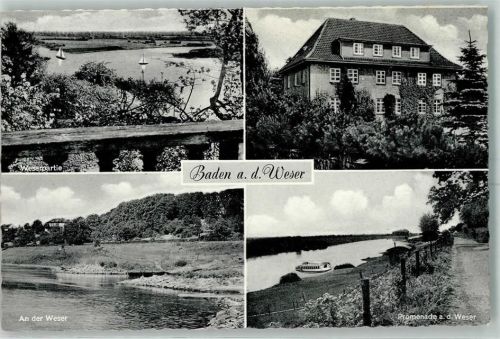 Baden Segelboot Weser Ufer