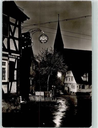 Marbach Nacht Fachwerkhaus