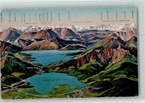 Verlag Josef Huber - Berge am Kochelsee - Vogelschau