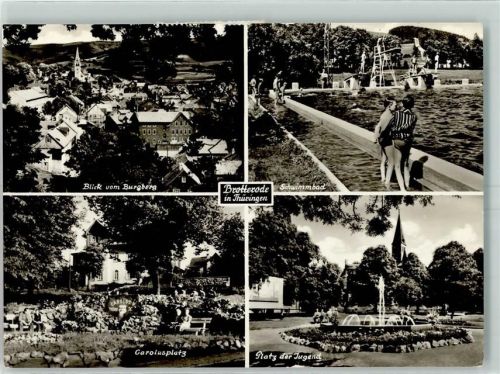 Brotterode Schwimmbad Platz der Jugend Springbrunnen Carolusplatz