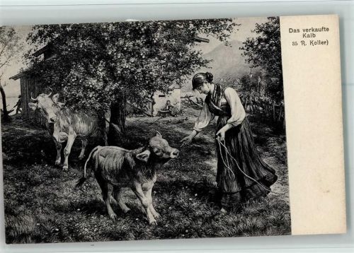 Nr. 35 Verlag Brunner & Co , Kühe , das verkaufte Kalb - , gute Erhaltung