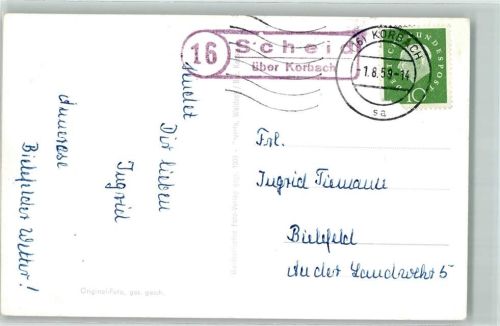 Scheid Landpoststempel über Korbach