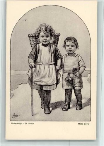 1925 sign Meta Löwe - Kinder - Verlag Girtanner Nr. 125 AK gute Erhaltung