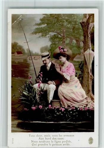 Serie 2155 Angeln - Liebespaar - Atelierfoto - Edition Limoges