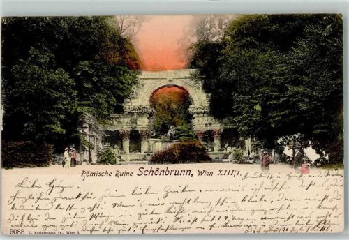 Wien 1904 Römische Ruine Schönbrunn