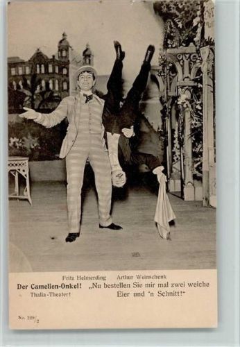 Fritz Heimerding, Arthur Weinschenk der Comedien Onkel ca 1905 gute Erhaltung