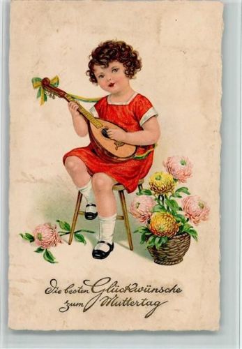 1938 Mädchen mit einer Laute - Flecken