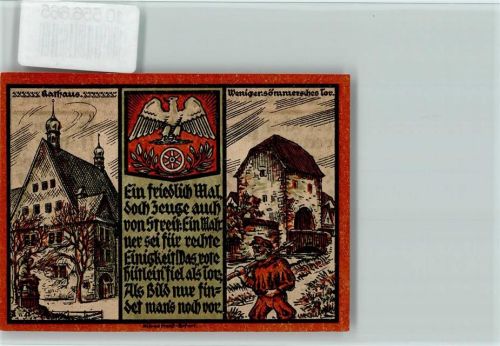 99610 O5230 Sömmerda Lithographie Notgeld - Militär, Waffen