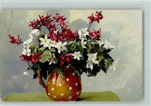 Verlag Nenke & Ostermaier Blumenk. Serie U. 635 AK Blumenvase