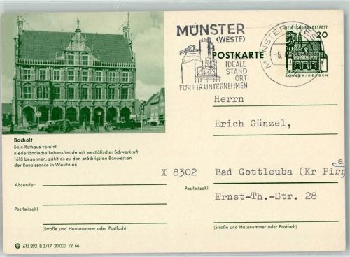 Bocholt Ganzsache RAthaus