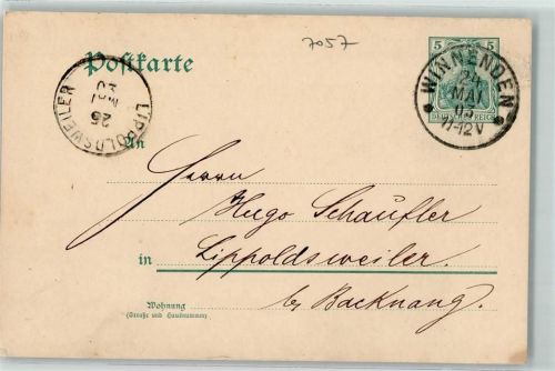 Winnenden 1903 Ganzsache