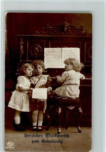 Verlag Amag Serie 60702-4 Kinder singen, Klavier spielen, gute Erhaltung AK