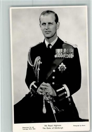 Duke of Edinburgh in Uniform mit Orden AK Good condition